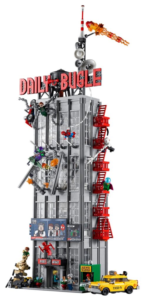 Vooraanzicht van de Daily Bugle, een prachtige legoset
